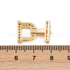 Messing Micro Pave klare Zirkonia Falte über Verschlüsse&nbsp;KK-C075-40G