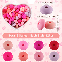 96 pz 12 perline di abaco in silicone ecologico per uso alimentare&nbsp;SIL-SC0001-87E
