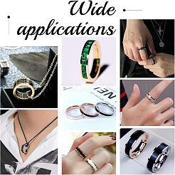21 Stück 7 Größen 201 Edelstahl geriffelter Fingerring für Frauen&nbsp;RJEW-DC0001-08