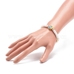 Handgefertigtes Polymer Clay Disc Surfer Stretch-Armband&nbsp;BJEW-JB08825