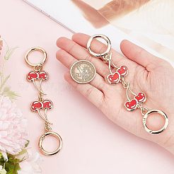 Cadenas de eslabones de cereza de esmalte de aleación para cadenas de monedero&nbsp;PURS-WH0001-41