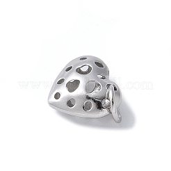 925 breloque en argent sterling en forme de cœur creux 3D&nbsp;STER-M099-01P
