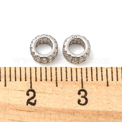 Rhodinierte 925 Sterlingsilber-Abstandsperlen&nbsp;STER-K176-05P