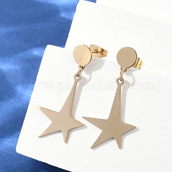 Boucles d'oreilles pendantes en acier inoxydable 304&nbsp;EJEW-Z089-13G