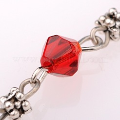 Fatti a mano perle di vetro bicono catene per collane bracciali fare&nbsp;AJEW-JB00061