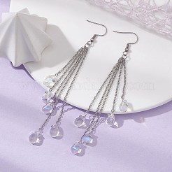 Orecchini con nappe in catene in acciaio inossidabile 304&nbsp;EJEW-JE05411