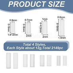 80 g 4 Stile weiße Serie Glasperlen&nbsp;SEED-GO0001-01
