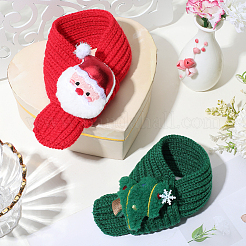2 Stück 2 Farben Weihnachts-Polyester-Haustierschal&nbsp;AJEW-GF0012-46B