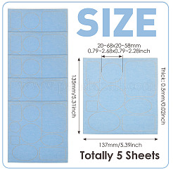 5 feuille de patchs autocollants en denim&nbsp;PATC-TA0001-61A