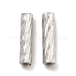 Perlas de tubo de 304 acero inoxidable, columna, color acero inoxidable, 8x2mm, agujero: 0.8 mm