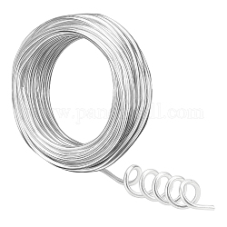 Nbeads filo tondo in alluminio, filo metallico metallico pieghevole, per la creazione di gioielli fai da te, argento, 7 gauge, 3.5mm, 20 m / 500 g (65.6 piedi / 500 g), 500 g / scatola