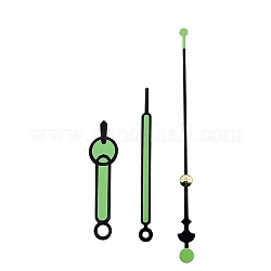 アルミ製ロングシャフトクロックポインター  交換用時計の針  グリーン  60-135x8~15x1.5~7mm  穴：3.3~5.5mm  3個/セット