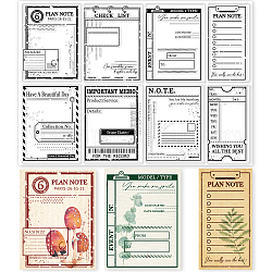 GLOBLELAND Vintage Plan Label Clear Stamps for DIY Scrapbooking Organizer Task Arranger Silicone Clear Stamp Scheme Seals for Journals Decorative Cards Making Photo Album