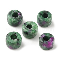 Rubino imitazione diaspro di sesamo naturale/diaspro kiwi in perle di zoisite, tinto, colonna, 8x5.5~6mm, Foro: 3~3.2 mm