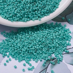 MIYUKI Delica Beads, Cylinder, Japanese Seed Beads, 11/0, (DB0759) Matte Opaque Turquoise Green, 1.3x1.6mm, Hole: 0.8mm, about 20000pcs/bag, 100g/bag