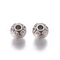Perline di distanziatore stile tibetano,  cadmio& piombo libero, argento antico, 7x5mm, Foro: 2.5 mm
