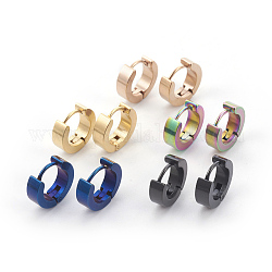 Ohrringe-Sets aus Messing, Ring, Mischfarbe, 4x8.5x2.3 mm, 5-Paar / Set