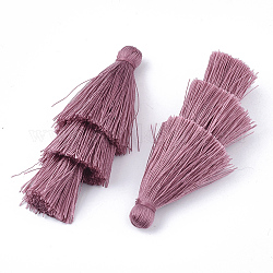 Polyester Tassel Big Pendant Decorations, Indian Red, 65~72x25~28mm