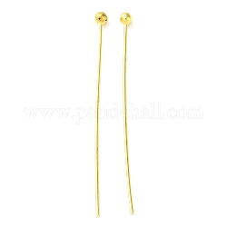 Brass Ball Head Pins, Golden, 30x0.5mm, 24 Gauge, Head: 1.5mm