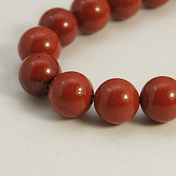 Natural Red Jasper Round Beads Strands, FireBrick, 18mm, Hole: 1mm, about 22pcs/strand, 16inch