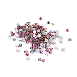 K9 Sparkly Opal Rhinestones, Flat Round Gems Nail Decoration, for DIY Jewelry Making Embelishments, Rose, 2mm, about 1440pc/bag