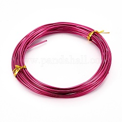 Round Aluminum Craft Wire, for DIY Arts and Craft Projects, Medium Violet Red, 12 Gauge, 2mm, 5m/roll(16.4 Feet/roll)