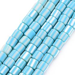Ручной полимерные нити глины шарик, колонка, глубокое синее небо, 5~7x6 мм, отверстие : 1.5~2 мм, около 61~69 шт / нитка, 15.74 дюйм