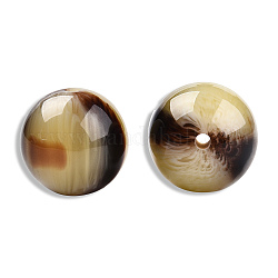 Harz perlen, Nachahmung Edelstein, Runde, Kokosnuss braun, 19 mm, Bohrung: 2~2.4 mm
