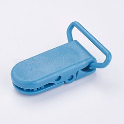 Clip plástico ecológico del tenedor del chupete del bebé, cielo azul profundo, 43x31x9mm