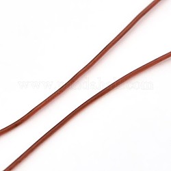Filo di cristallo elastico coreano, corde per gioielli, stringa del braccialetto elastico, tondo, sienna, 0.8mm, circa 1093.61 iarde (1000 m)/rotolo