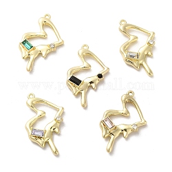 Alloy Pendant, with Glass, Light Gold, Lead Free & Cadmium Free, Heart Charm, Mixed Color, 33.5x20x5.5mm, Hole: 1.4mm