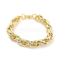 Ion Plating(IP) 304 Stainless Steel Rope Chain Bracelets, Golden, 8-3/4 inch(22.2cm)