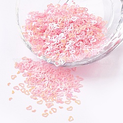 Schmuckzubehör Kunststoff Paillette / Pailletten Perlen, Herz, rosa, 3x4x0.1 mm, ca. 225000 Stk. / Pfund
