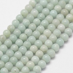 Chapelets de perles en amazonite naturelle, ronde, 3mm, Trou: 0.5mm, Environ 125 pcs/chapelet