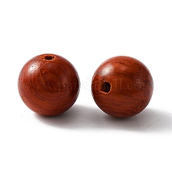 Des perles en bois naturel, teinte, ronde, selle marron, 8.5x8mm, Trou: 1.4mm
