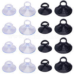 Gorgecraft 32Pcs 4 Style PVC Car Glass Windshield Sunshade Suction Cups, with Hole, for Hanging Things, Toy Making, Ribbon Decoration, Mixed Color, 35~45x22~27mm, 8pcs/style