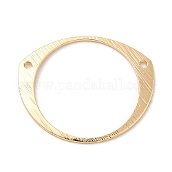 Verbindungsanhänger aus Messing, runde Ringglieder, echtes 18k vergoldet, 22x26x1 mm, Bohrung: 1.2 mm