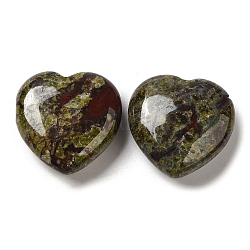 Piedras curativas naturales de sangre de dragón, corazón amor piedras, Piedras de palma de bolsillo para equilibrio de reiki., 30x30x11.5~12.5mm