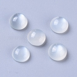 Cabochons de pierre de lune blanche naturelle, demi-rond / dôme, 6x3mm
