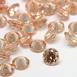 Diamantform Klasse A Zirkonia Cabochons, facettiert, peachpuff, 1.5 mm