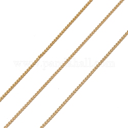 Ionenplattierung (IP) 304 Serpentinenkette aus Edelstahl, gelötet, mit Spule, golden, 1x0.4 mm, ca. 32.81 Fuß (10m)/Rolle