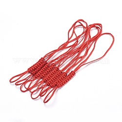 Boucles de cordon de création de téléphone portable en nylon polyester, rouge, 165~170x7.5x3mm