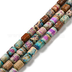 Brins de perles de jaspe impérial naturel, teinte, colonne, 5.7~6.2x4~4.5mm, Trou: 0.7mm, Environ 67 pcs/chapelet, 15.55 pouce (39.5 cm)
