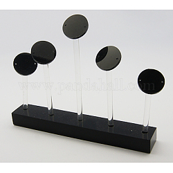 Organischem Glas Ohrring Display, Schmuck-Display-Rack, Schwarz, Größe: ca. 150 mm breit, 25 mm lang, 115 mm hoch.