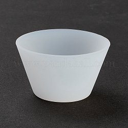 Многоразовая силиконовая чашка для смешивания смолы, для изготовления изделий из уф-смолы и эпоксидной смолы, белые, 43x26 мм, внутренний диаметр: 40 мм