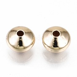 Brass Beads, Nickel Free, Bicone, Real 18K Gold Plated, 7x5mm, Hole: 1.6mm