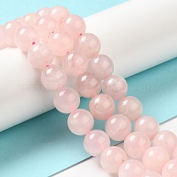 Madagascar naturel rose perles de quartz brins, ronde, 10mm, Trou: 1mm, Environ 37 pcs/chapelet, 15.55'' (39.5 cm)