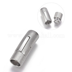 304 Stainless Steel Bayonet Clasps, Stainless Steel Color, 30.5x10mm, Hole: 8mm