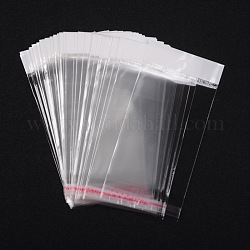 Pearl Film Cellophane Bags, OPP Material, Self-Adhesive Sealing, with Hang Hole, Clear, 15x7cm, Hole: 6mm, Unilateral Thickness: 0.025mm, Inner Measure: 9.5x5cm