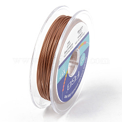 Tiger Tail Beading Wire, 7-Strand Bead Stringing Wire, Nylon Coated Stainless Steel Wire, Sienna, 26 Gauge, 0.4mm, about 32.8 Feet(10m)/roll